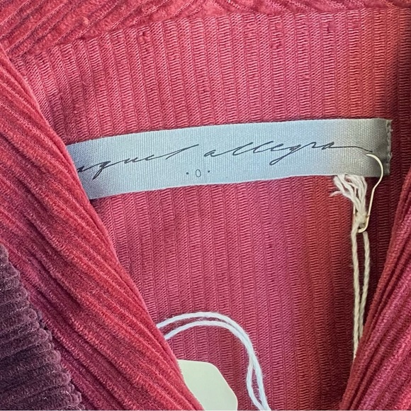 Raquel Allegra “Rancho” Ombre Corduroy Swing Coat Sienna Burgundy, Size S, NWT - Picture 8 of 15